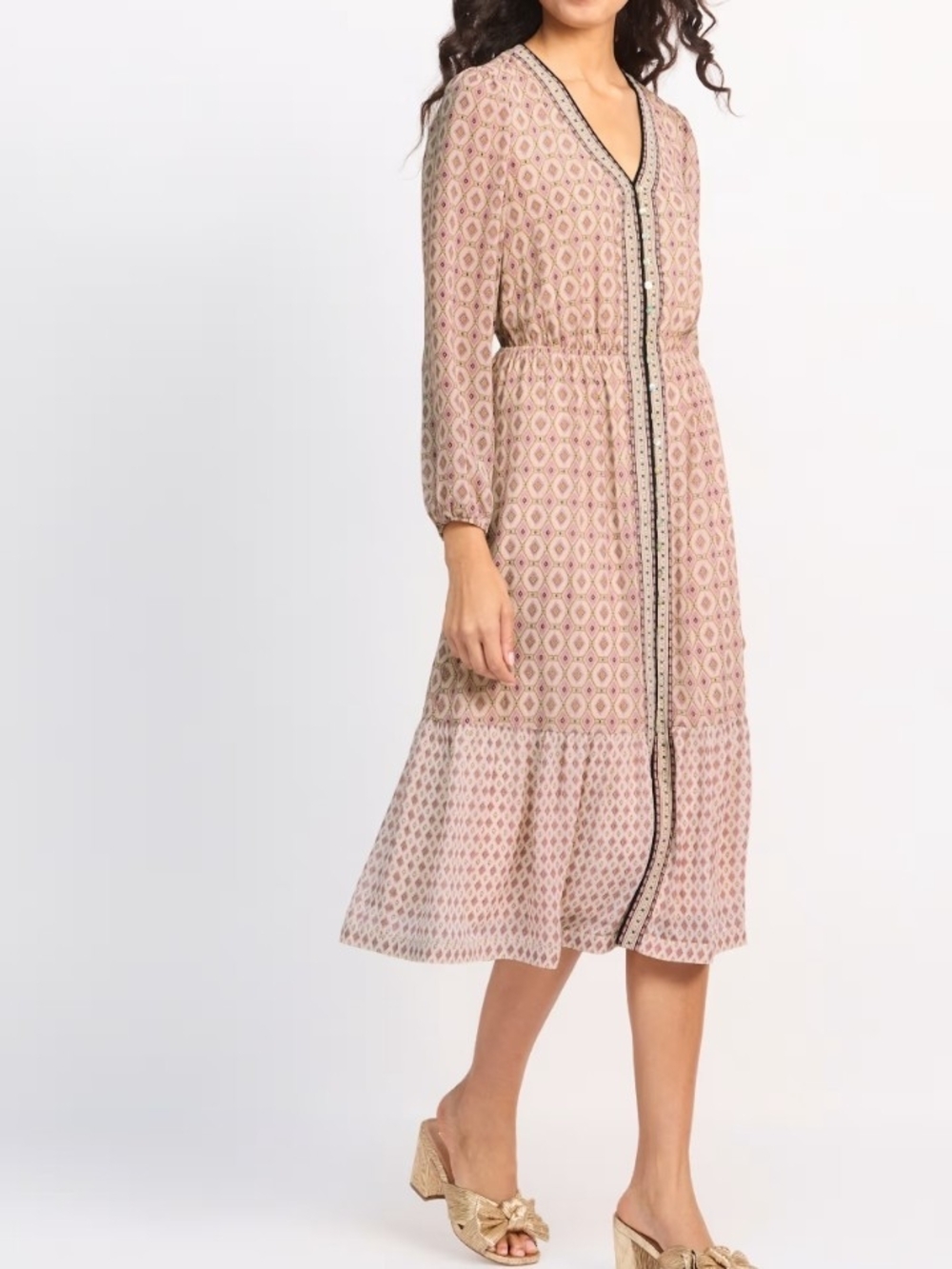 NWT Les Serein Cello Puff Sleeve Dress